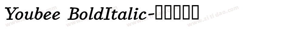 Youbee BoldItalic字体转换